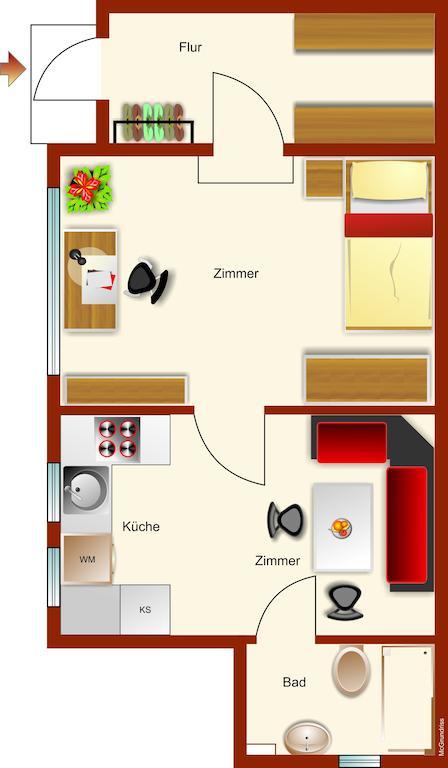 Ferienwohnanlage Bruckner Apartment Rostock Cameră foto